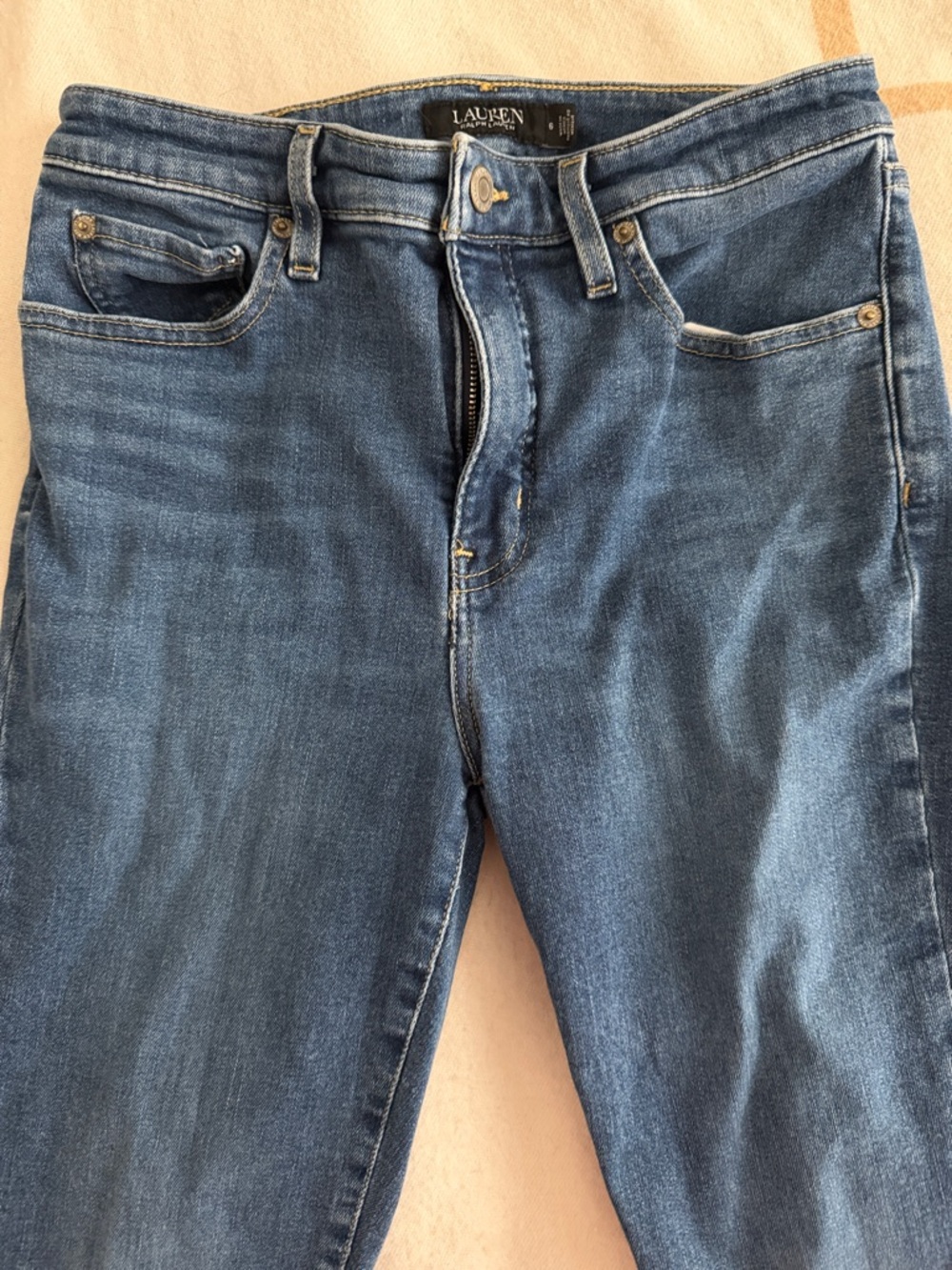 Lauren Ralph Lauren Medium Blue Denim Jeans - Classic Five-Pocket